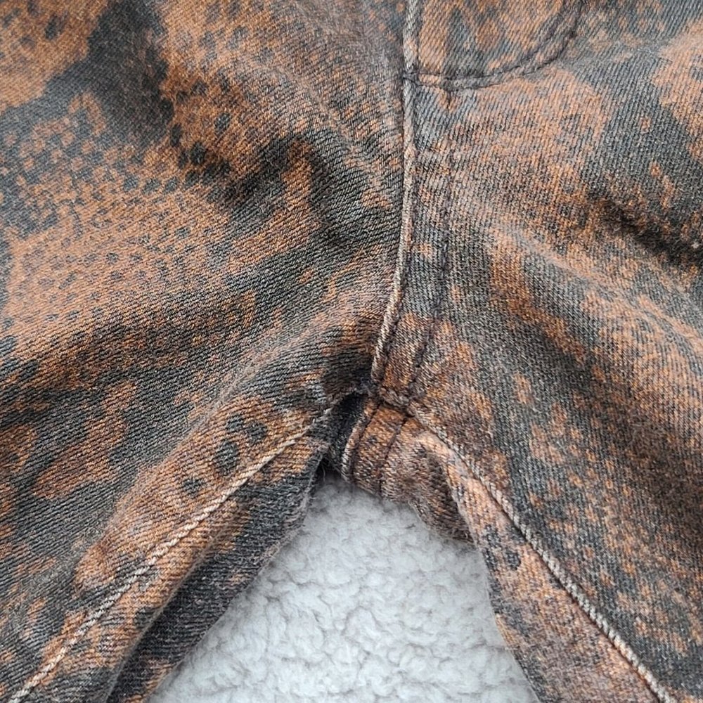 Paige Hoxton Ultra Skinny Coated Brown Snakeskin Jeans Size 27 NWOT - Picture 7 of 12